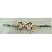 Infinity hearts (Hematite dark grey/ 925 Silver rose gold-plated)